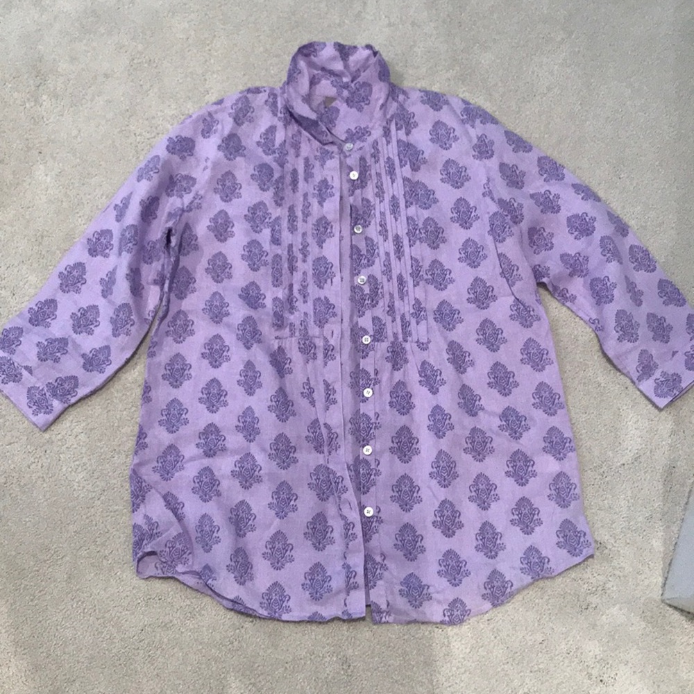 Button down linen tunic